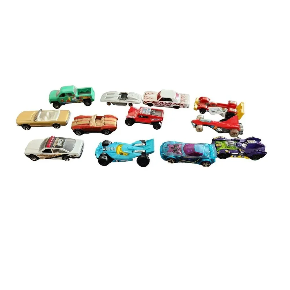 Mixed Lot of 11 Diecast Toy Cars‎ Hot Wheels Matchbox Racing Police Muscle Cars